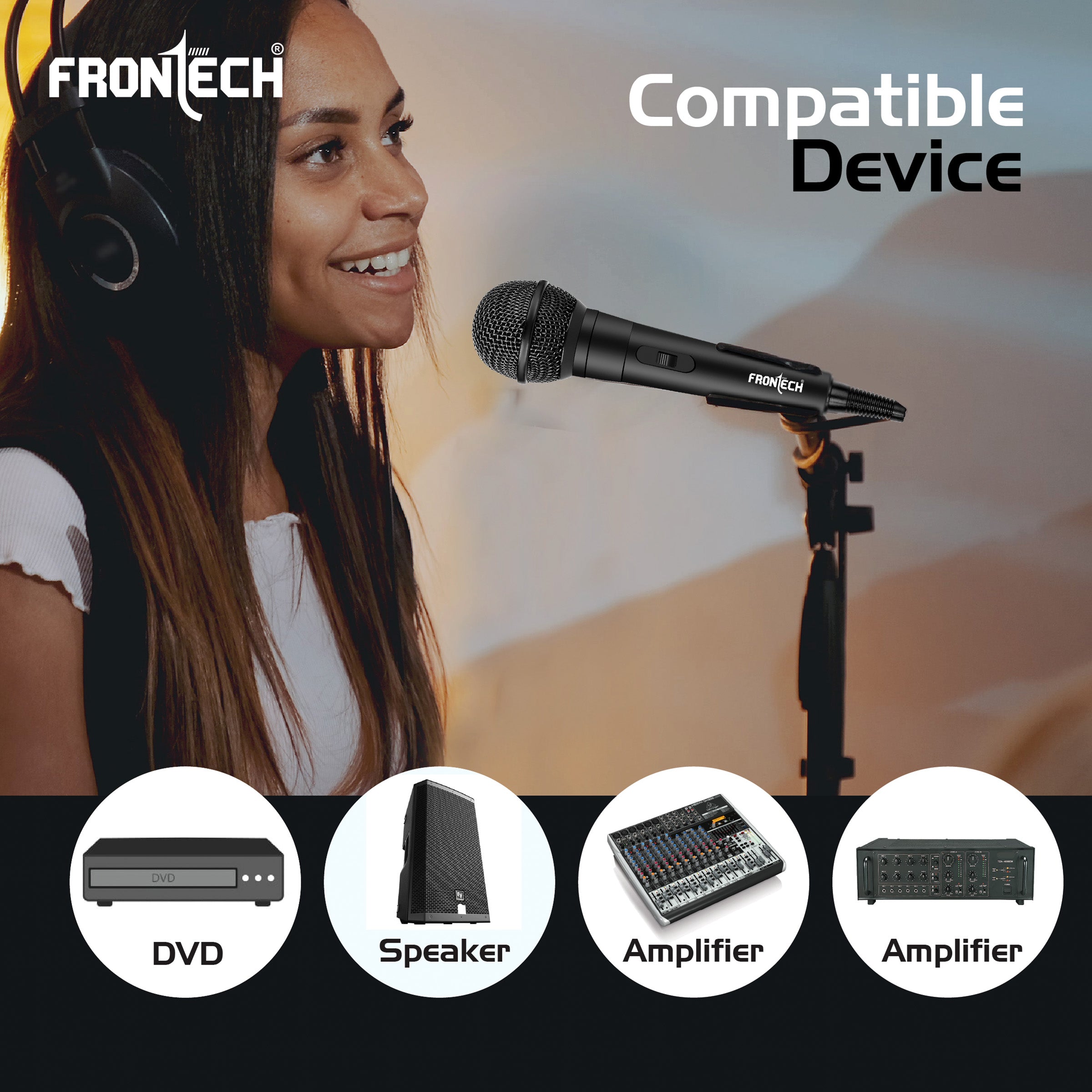 Frontech Microphone with 3m Cable (HF-0014) Frontech Microphone with 3m Cable (HF-0014)